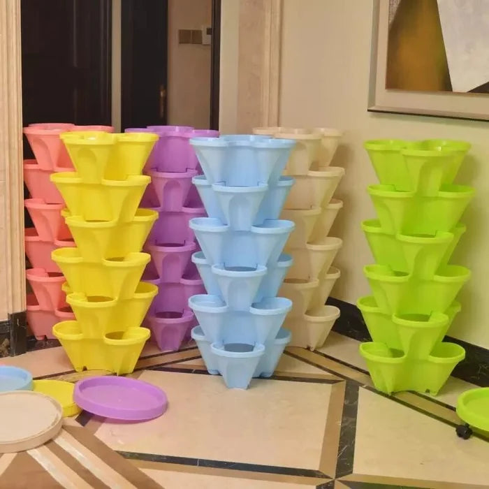 🌼 Tour de pots empilables pour plantation - Festival spécial des plantes